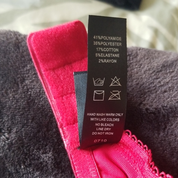 NWT Le Mystere Lace Tisha Bra Sweetheart Red 36C - Picture 5 of 6